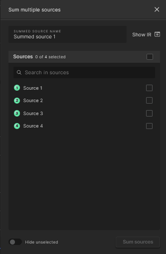 Sum sources option