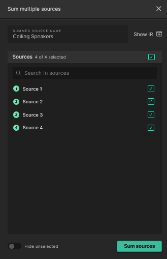 Selecting sources