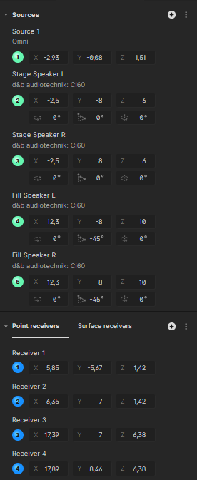Source/Receivers tab