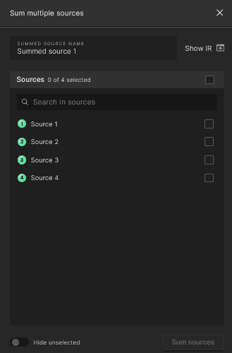Sum multiple sources