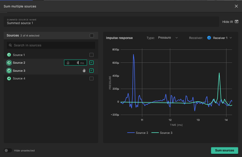 Sum multiple sources