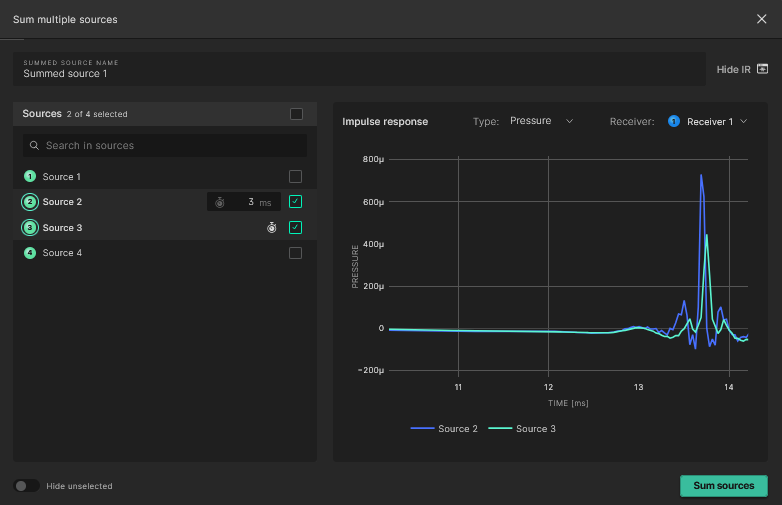 Sum multiple sources