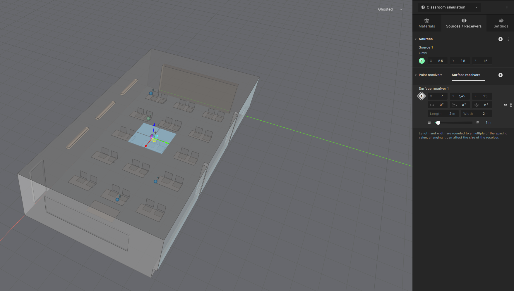 Editor - Adding a surface receiver