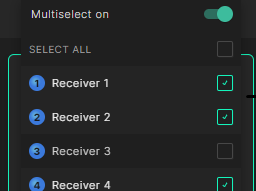 Select multiple receivers - On