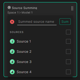 Select sources to sum