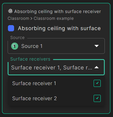 Surface receiver selection