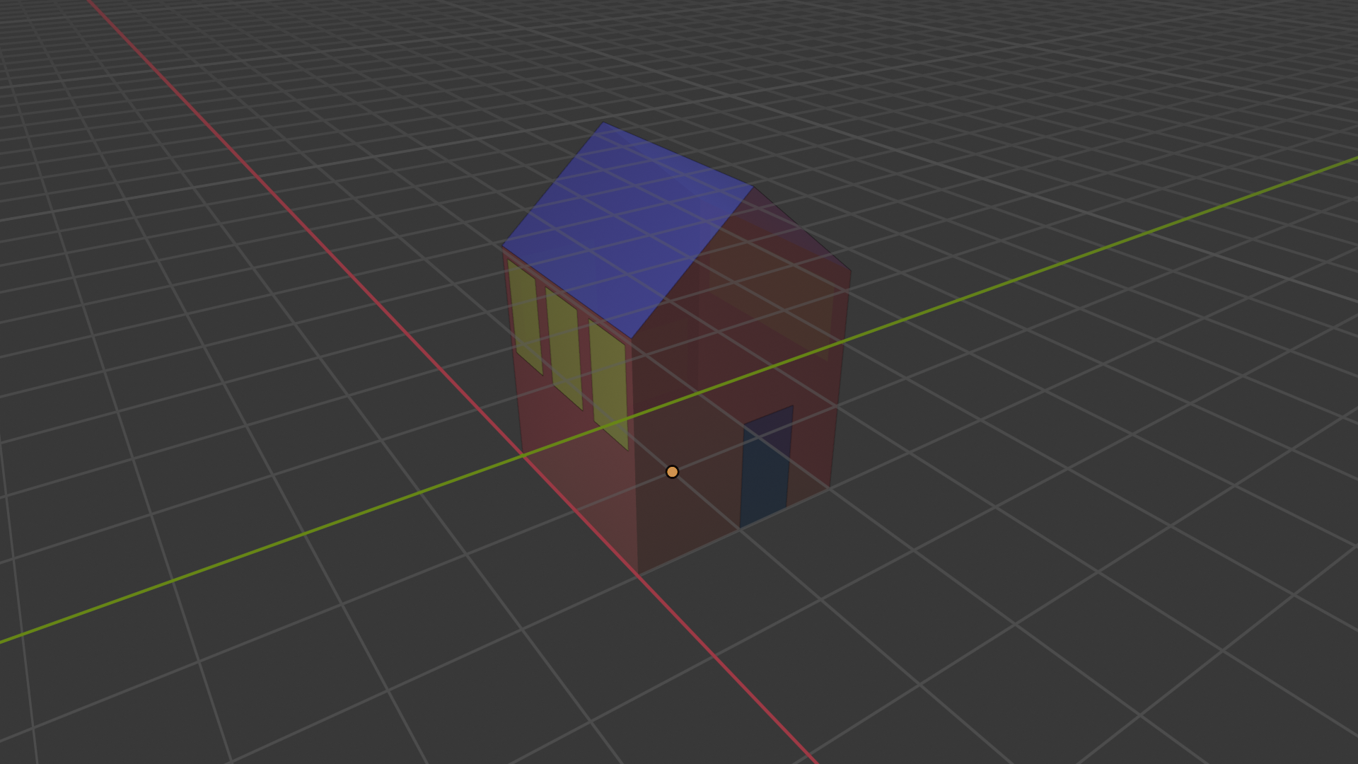 Example geometry with materials applied in Blender.