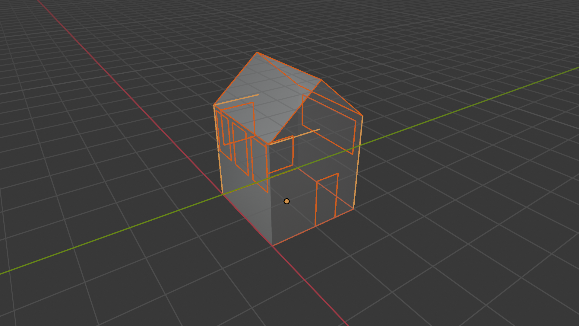 Partitioned geometry in Blender.