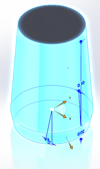 Extrusion parameters on the object