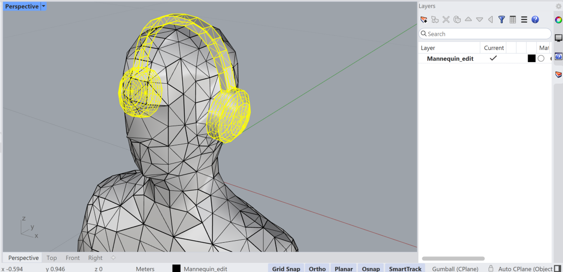Headphones separate from mannequin