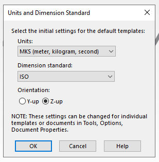 Setting the units