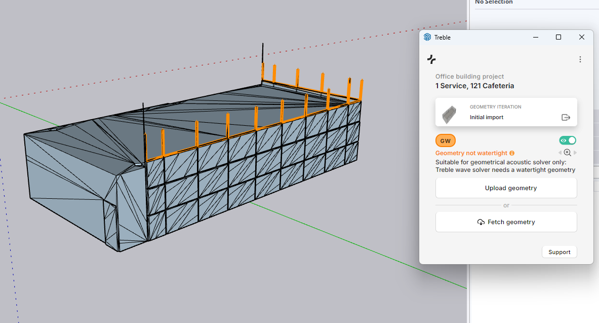 Fetching the geometry in Sketchup - 3D view