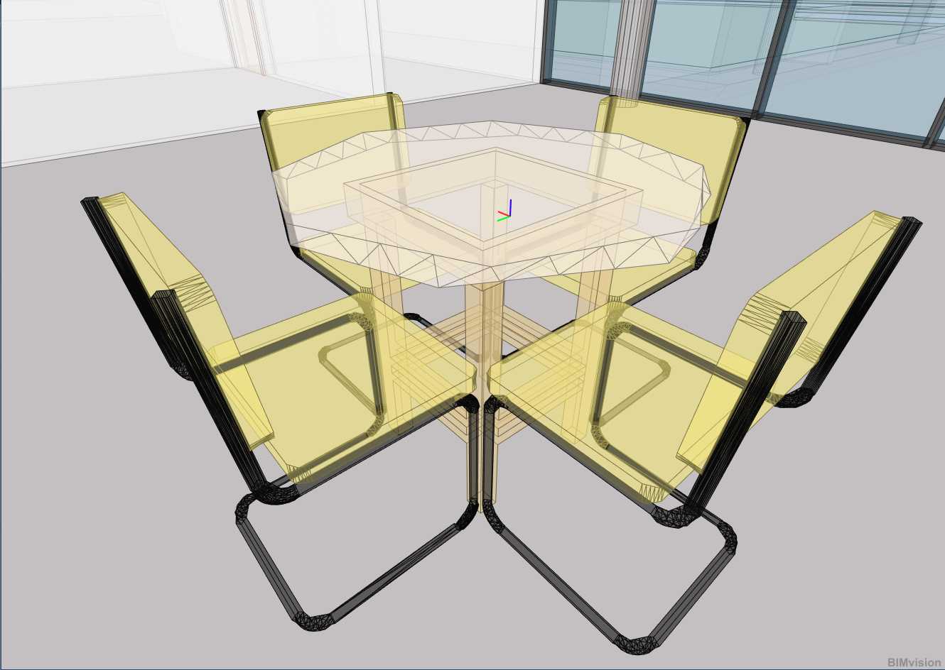 The original furniture in the IFC file