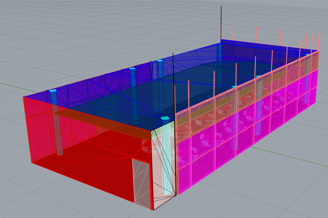 Opening the DXF source model in Rhino