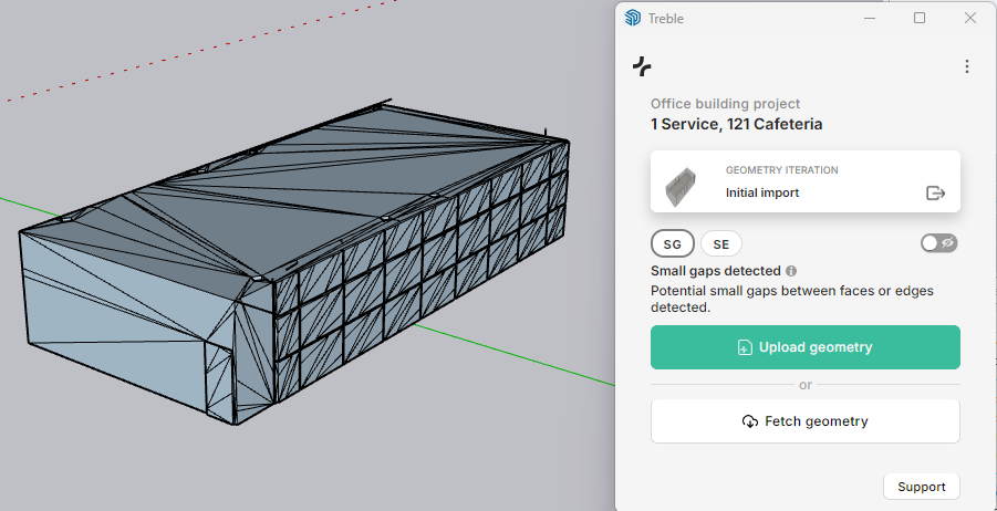 Fixed geometry in UI