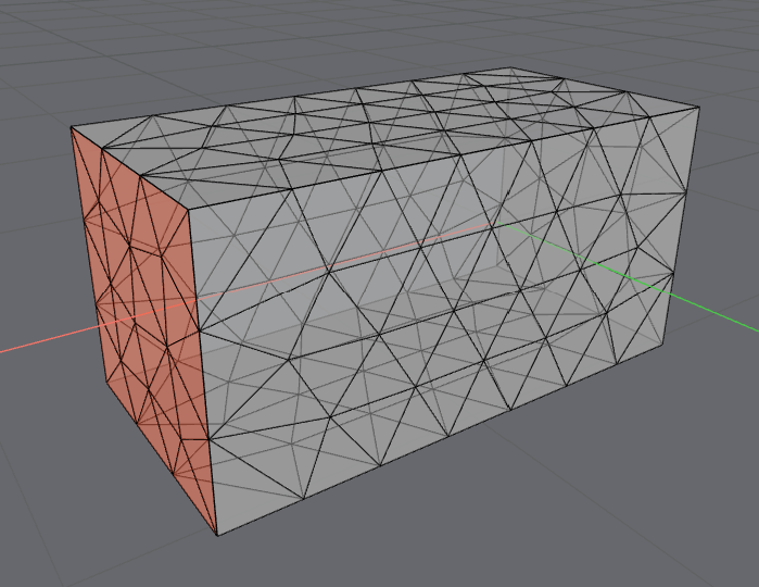 Example of the triangulation for the boundary meshes of a volumetric mesh
