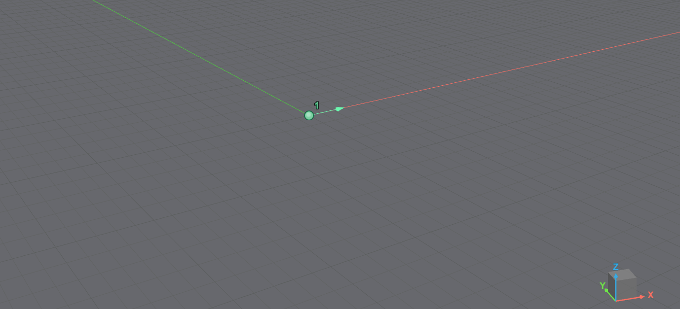 Visualization of default orientation of a spatial receiver.